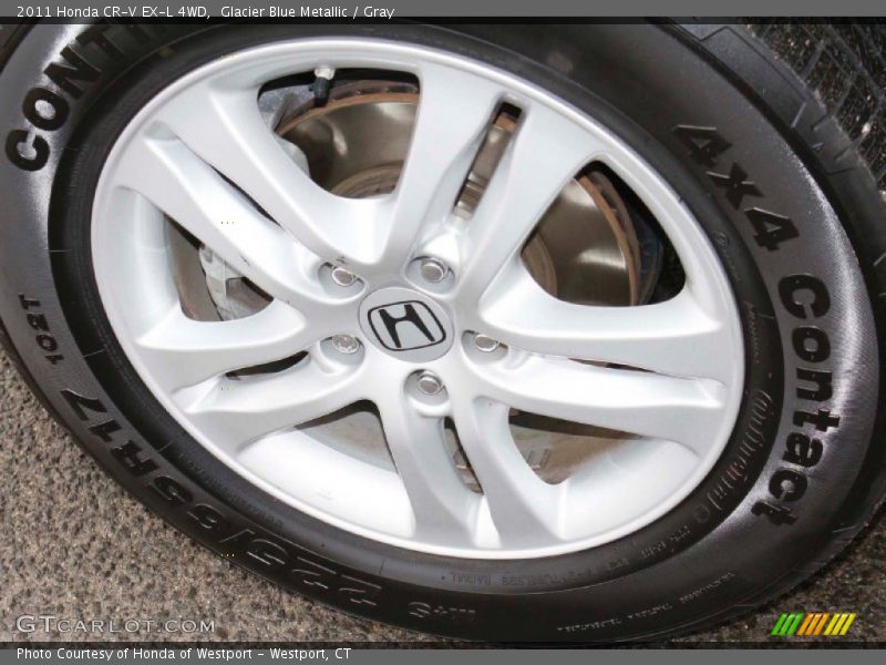 Glacier Blue Metallic / Gray 2011 Honda CR-V EX-L 4WD