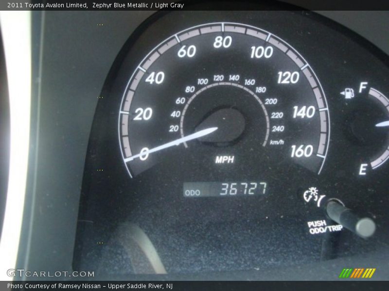 Zephyr Blue Metallic / Light Gray 2011 Toyota Avalon Limited
