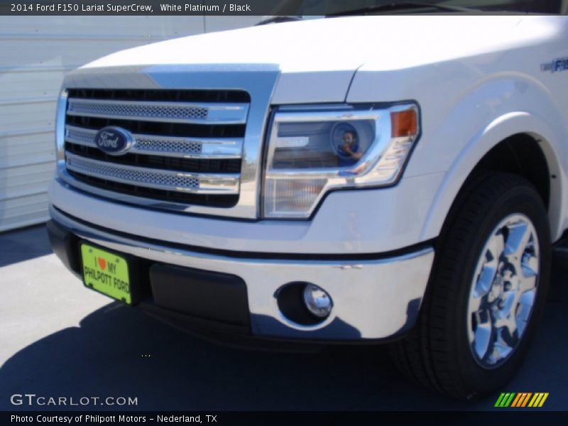 White Platinum / Black 2014 Ford F150 Lariat SuperCrew