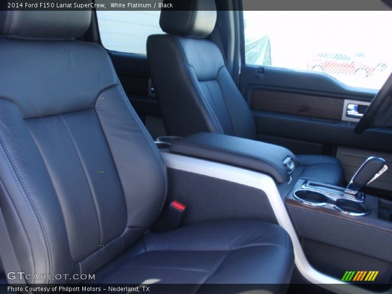 White Platinum / Black 2014 Ford F150 Lariat SuperCrew
