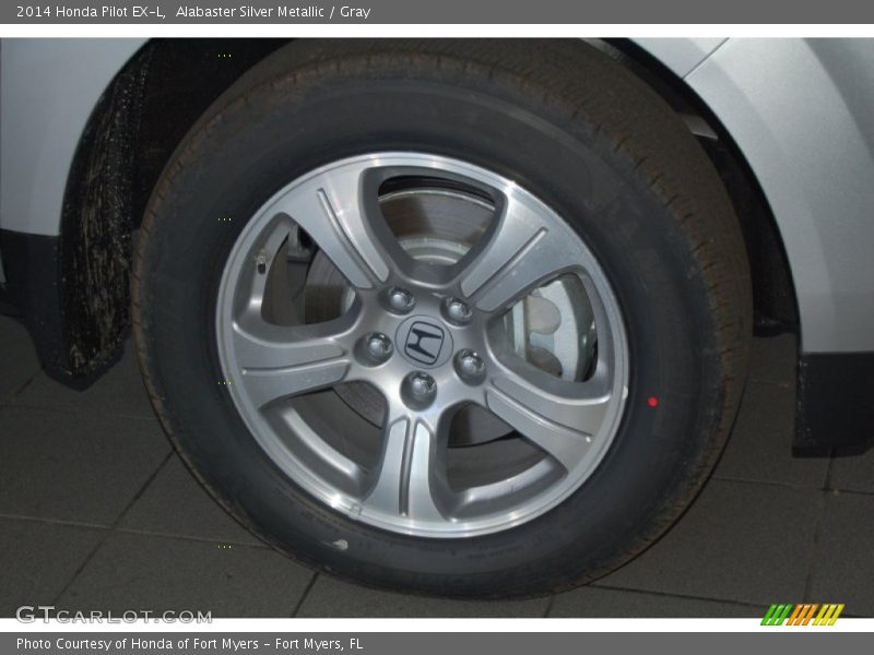 Alabaster Silver Metallic / Gray 2014 Honda Pilot EX-L