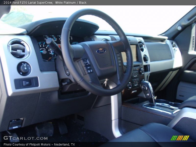 White Platinum / Black 2014 Ford F150 Lariat SuperCrew