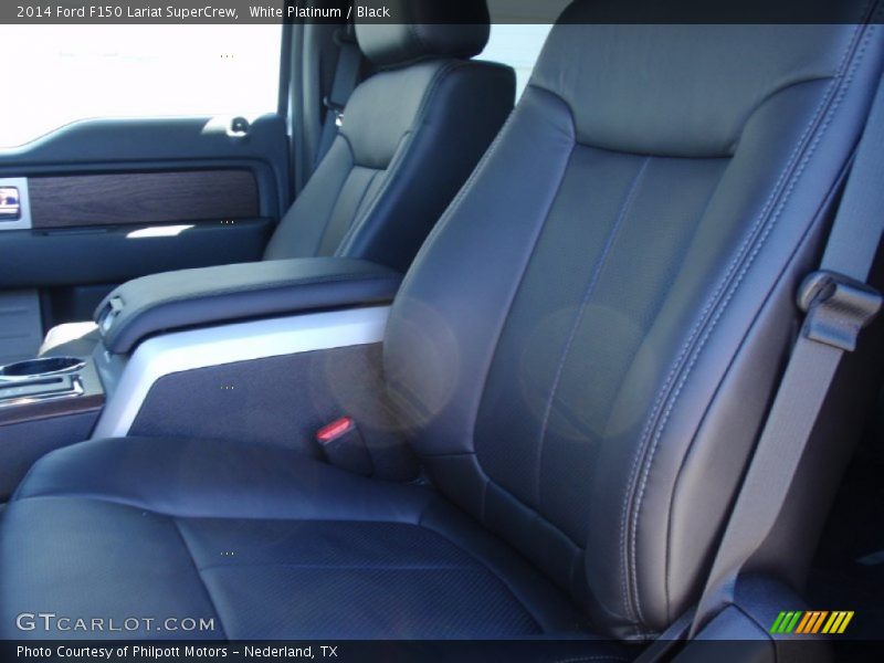 White Platinum / Black 2014 Ford F150 Lariat SuperCrew