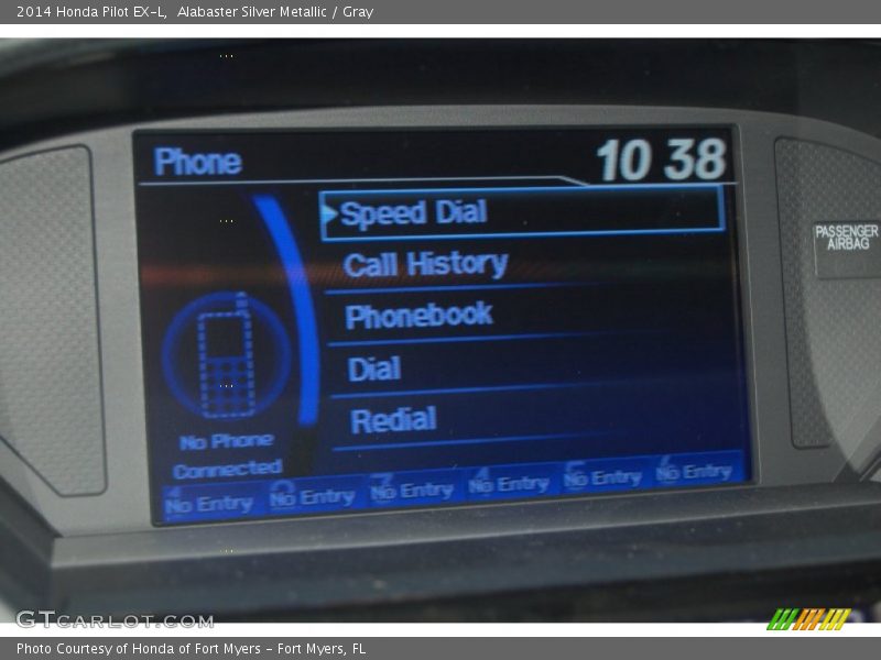 Alabaster Silver Metallic / Gray 2014 Honda Pilot EX-L