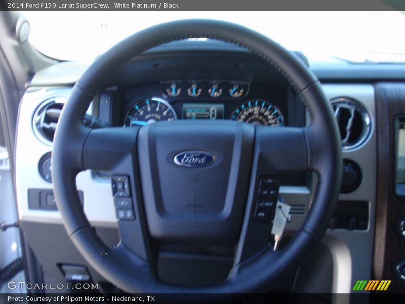 White Platinum / Black 2014 Ford F150 Lariat SuperCrew