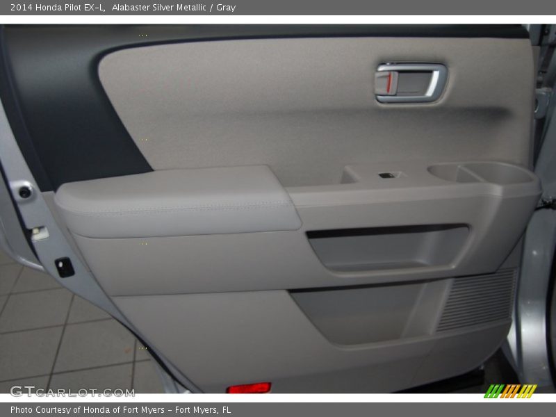Alabaster Silver Metallic / Gray 2014 Honda Pilot EX-L