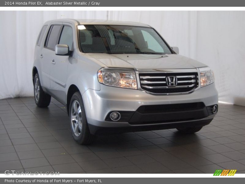 Alabaster Silver Metallic / Gray 2014 Honda Pilot EX
