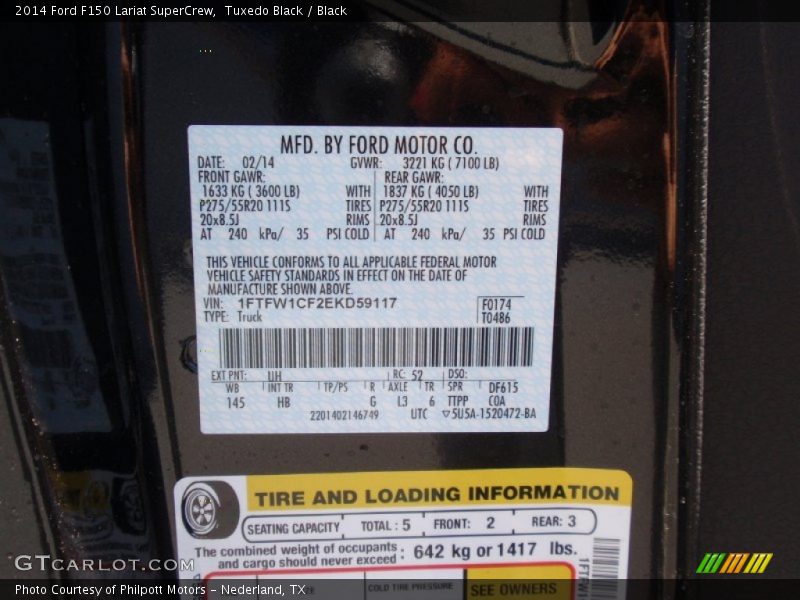 Tuxedo Black / Black 2014 Ford F150 Lariat SuperCrew