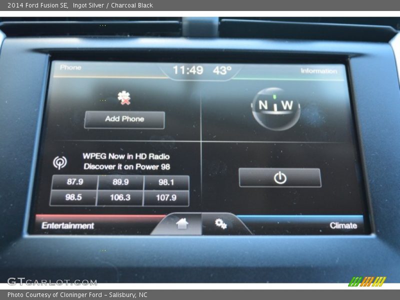 Ingot Silver / Charcoal Black 2014 Ford Fusion SE