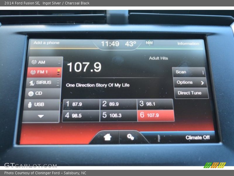 Ingot Silver / Charcoal Black 2014 Ford Fusion SE