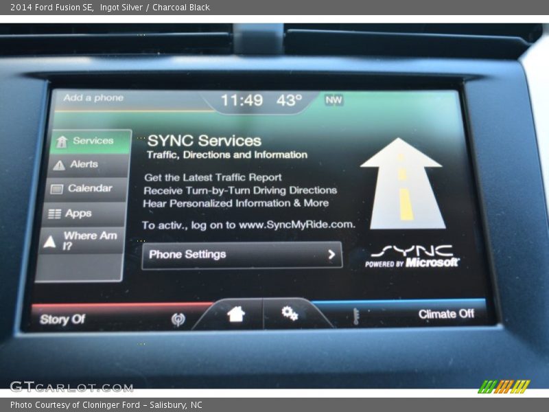 Ingot Silver / Charcoal Black 2014 Ford Fusion SE