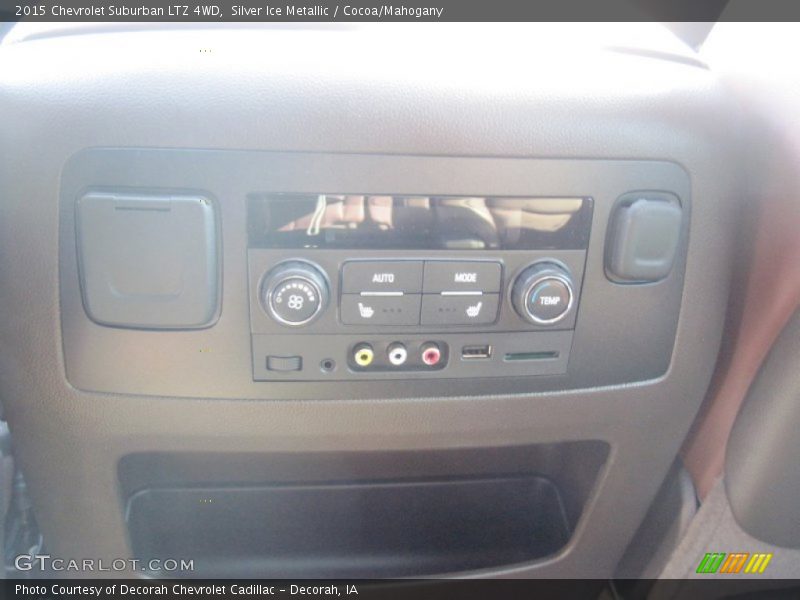 Silver Ice Metallic / Cocoa/Mahogany 2015 Chevrolet Suburban LTZ 4WD