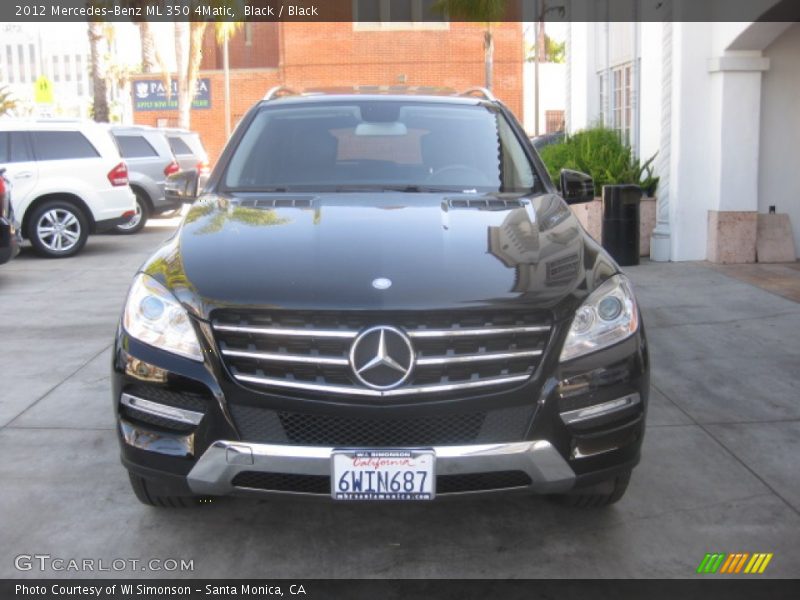 Black / Black 2012 Mercedes-Benz ML 350 4Matic