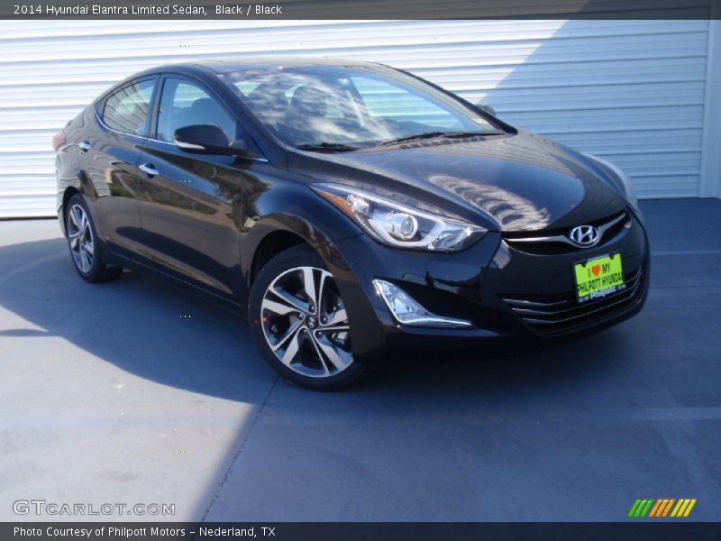 Black / Black 2014 Hyundai Elantra Limited Sedan