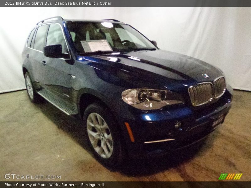 Deep Sea Blue Metallic / Oyster 2013 BMW X5 xDrive 35i
