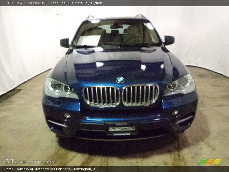 Deep Sea Blue Metallic / Oyster 2013 BMW X5 xDrive 35i