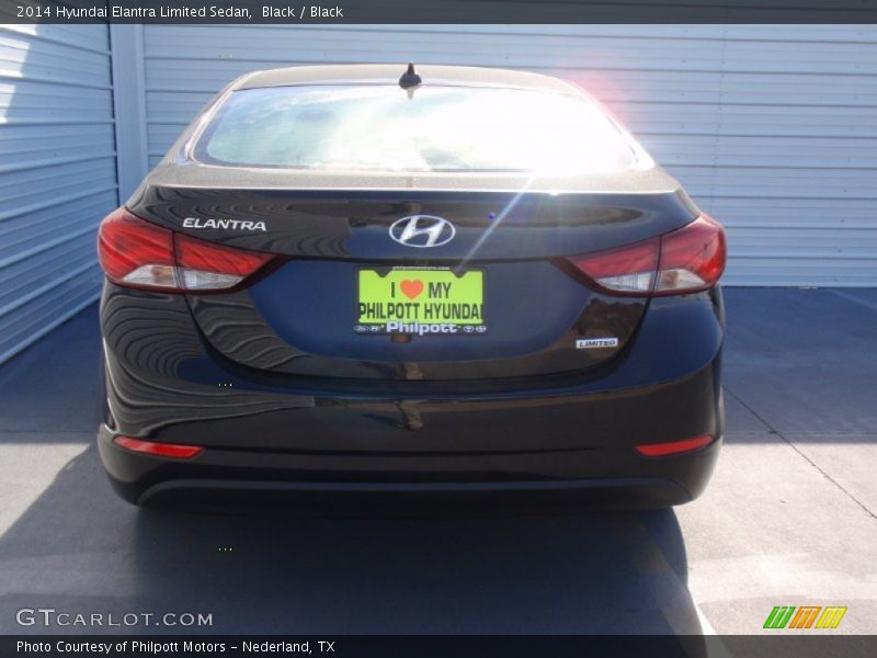 Black / Black 2014 Hyundai Elantra Limited Sedan