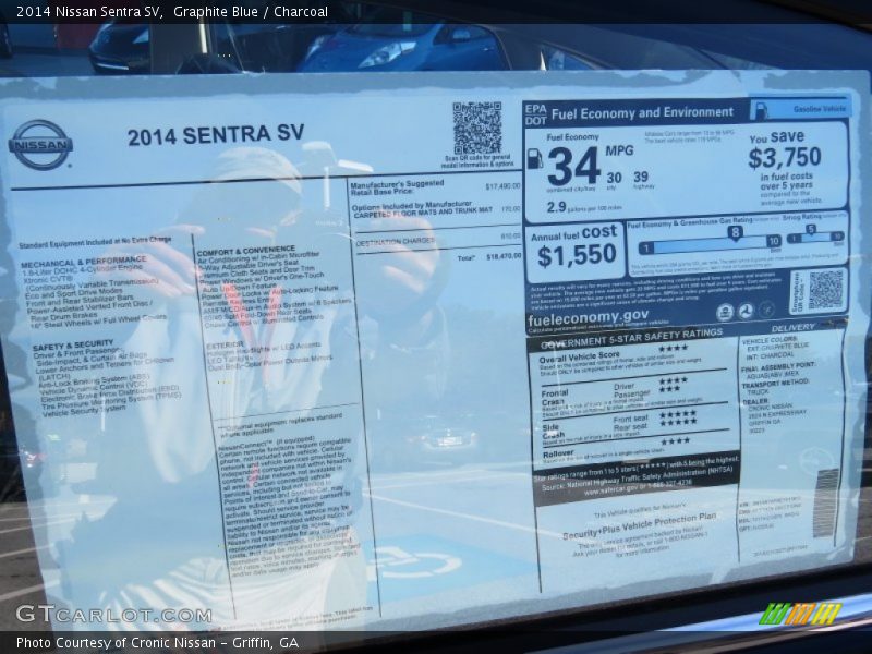 Graphite Blue / Charcoal 2014 Nissan Sentra SV