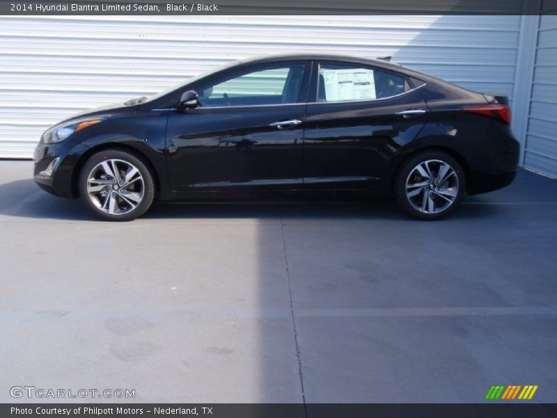 Black / Black 2014 Hyundai Elantra Limited Sedan