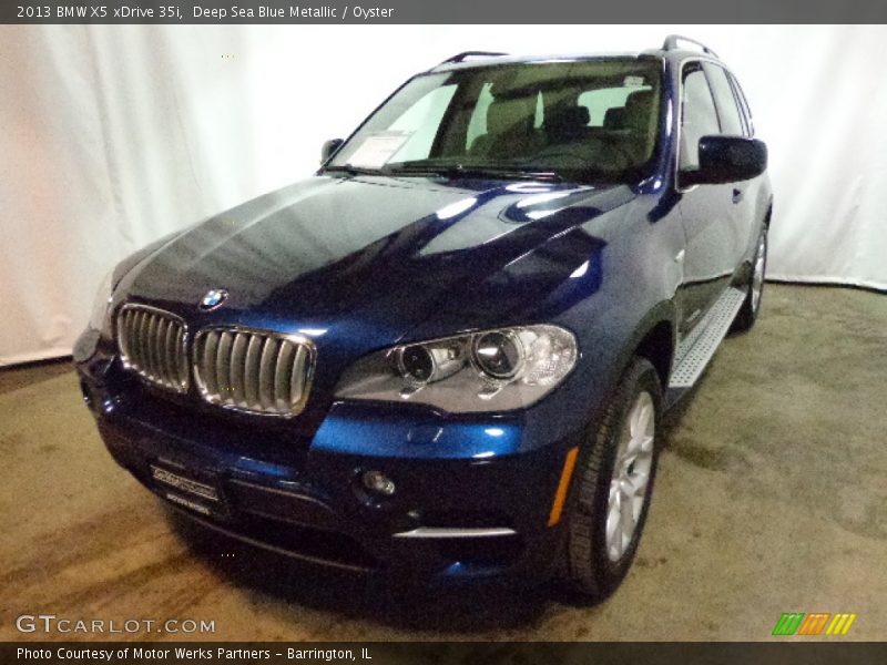 Deep Sea Blue Metallic / Oyster 2013 BMW X5 xDrive 35i