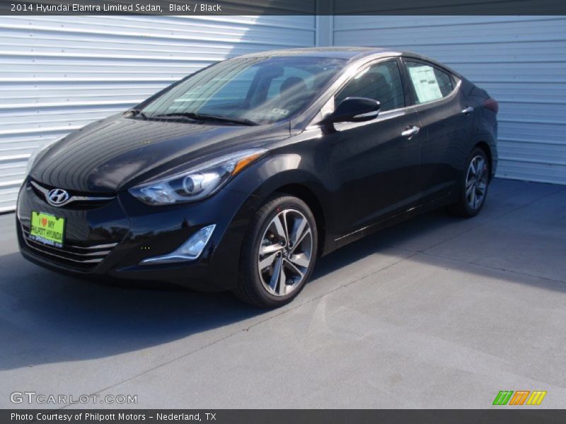 Black / Black 2014 Hyundai Elantra Limited Sedan