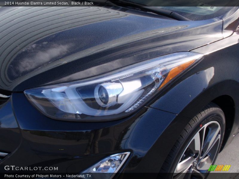 Black / Black 2014 Hyundai Elantra Limited Sedan