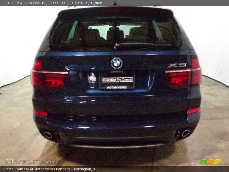 Deep Sea Blue Metallic / Oyster 2013 BMW X5 xDrive 35i