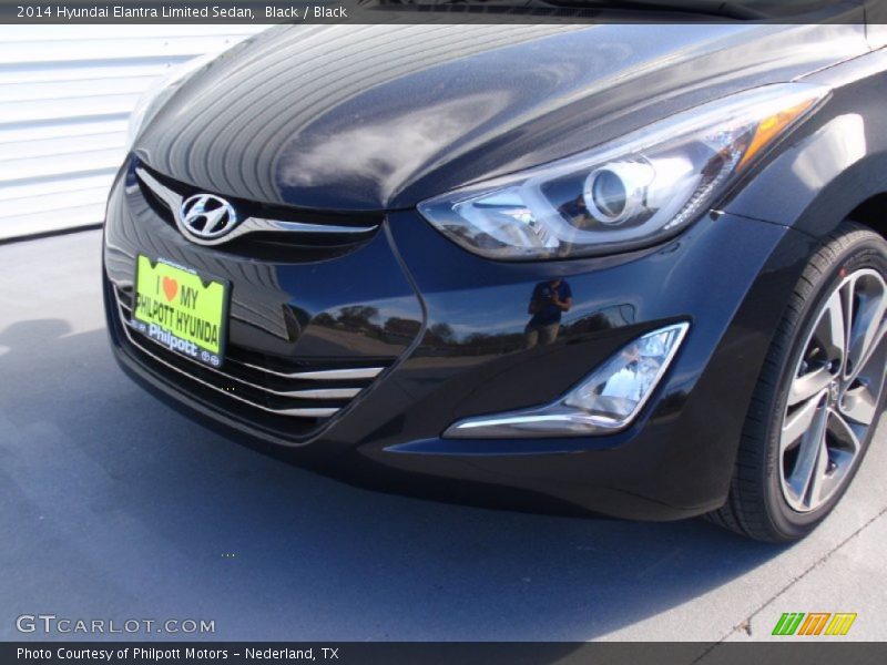 Black / Black 2014 Hyundai Elantra Limited Sedan