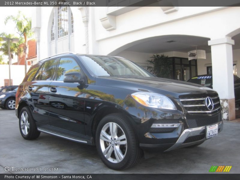 Black / Black 2012 Mercedes-Benz ML 350 4Matic