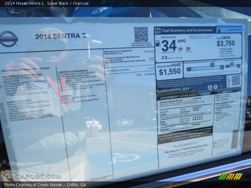 Super Black / Charcoal 2014 Nissan Sentra S