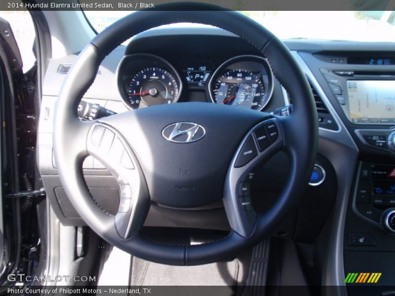 Black / Black 2014 Hyundai Elantra Limited Sedan