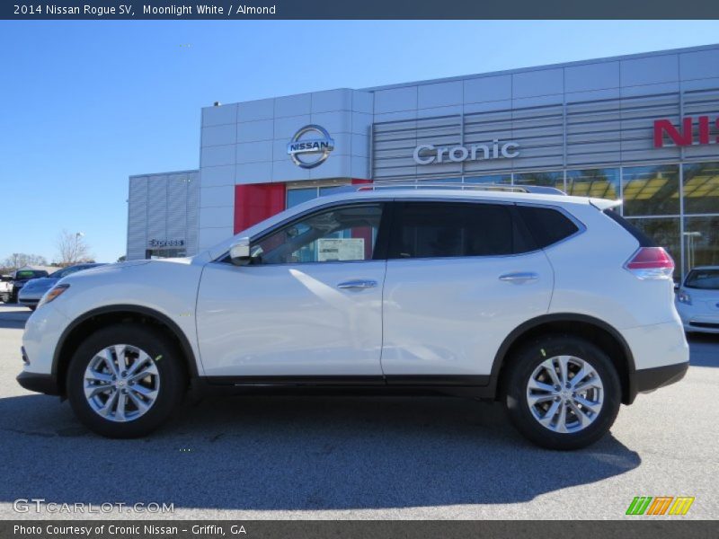 Moonlight White / Almond 2014 Nissan Rogue SV
