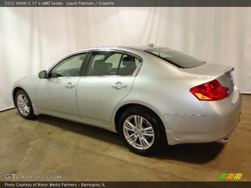 Liquid Platinum / Graphite 2012 Infiniti G 37 x AWD Sedan