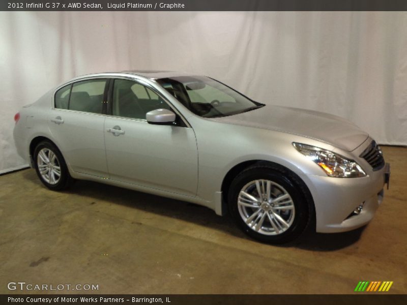 Liquid Platinum / Graphite 2012 Infiniti G 37 x AWD Sedan