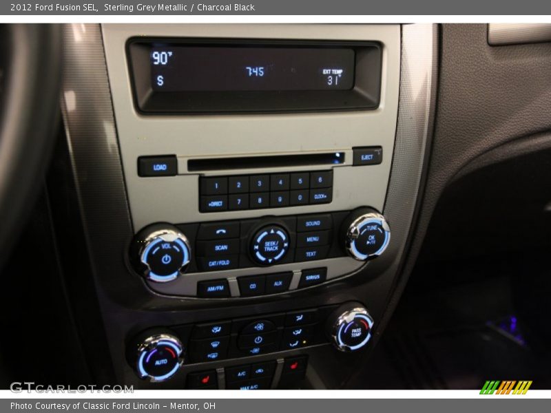 Sterling Grey Metallic / Charcoal Black 2012 Ford Fusion SEL
