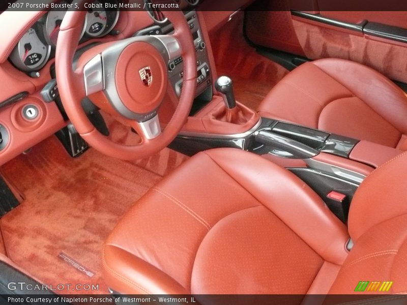 Cobalt Blue Metallic / Terracotta 2007 Porsche Boxster S