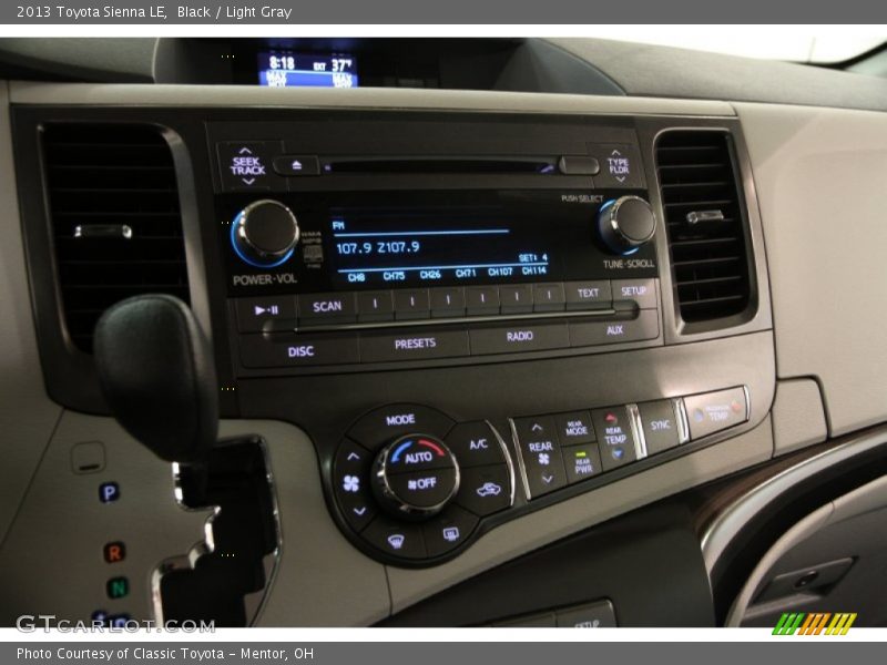 Black / Light Gray 2013 Toyota Sienna LE