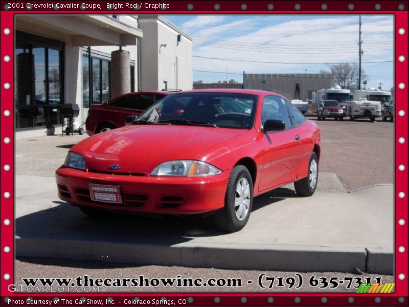 Bright Red / Graphite 2001 Chevrolet Cavalier Coupe