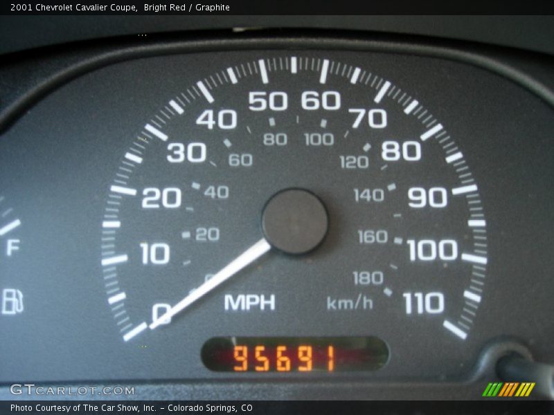 Bright Red / Graphite 2001 Chevrolet Cavalier Coupe