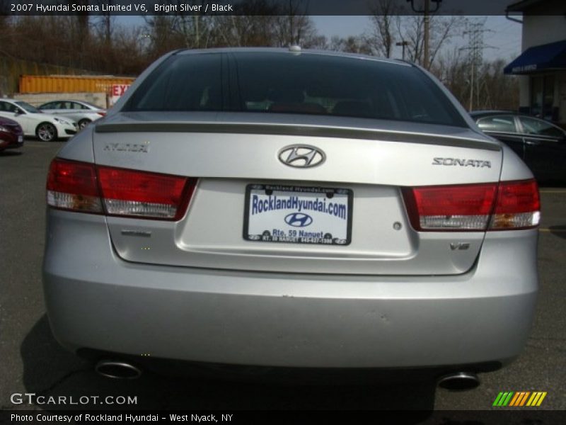 Bright Silver / Black 2007 Hyundai Sonata Limited V6