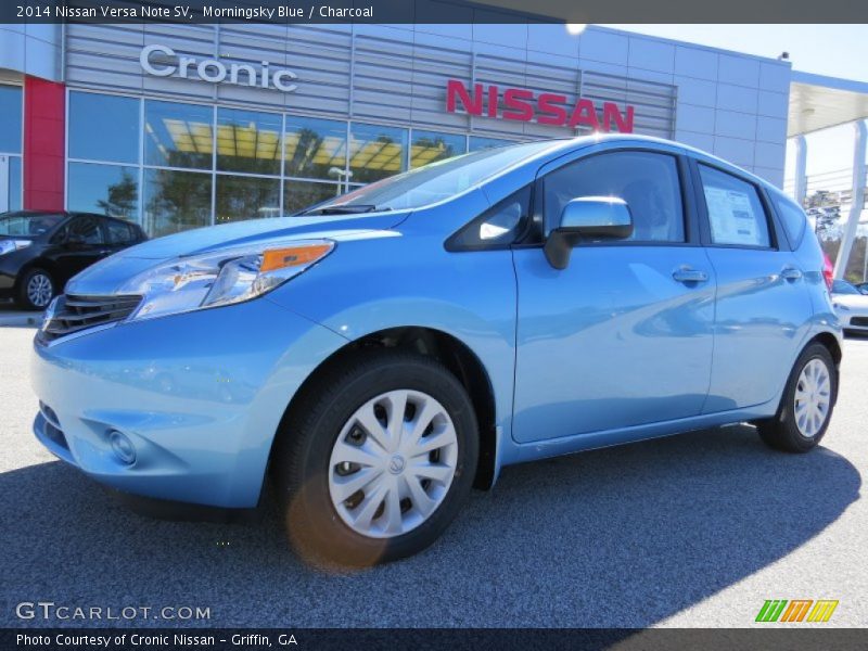 Morningsky Blue / Charcoal 2014 Nissan Versa Note SV