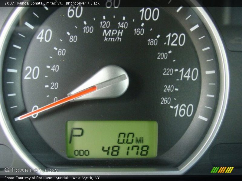 Bright Silver / Black 2007 Hyundai Sonata Limited V6