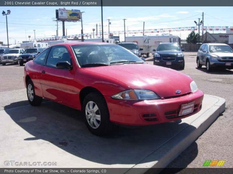 Bright Red / Graphite 2001 Chevrolet Cavalier Coupe