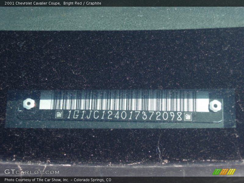 Bright Red / Graphite 2001 Chevrolet Cavalier Coupe