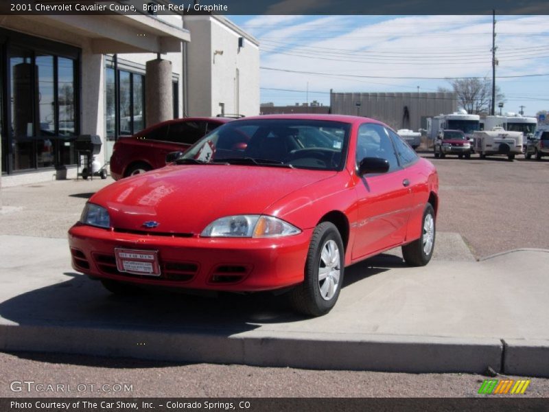 Bright Red / Graphite 2001 Chevrolet Cavalier Coupe