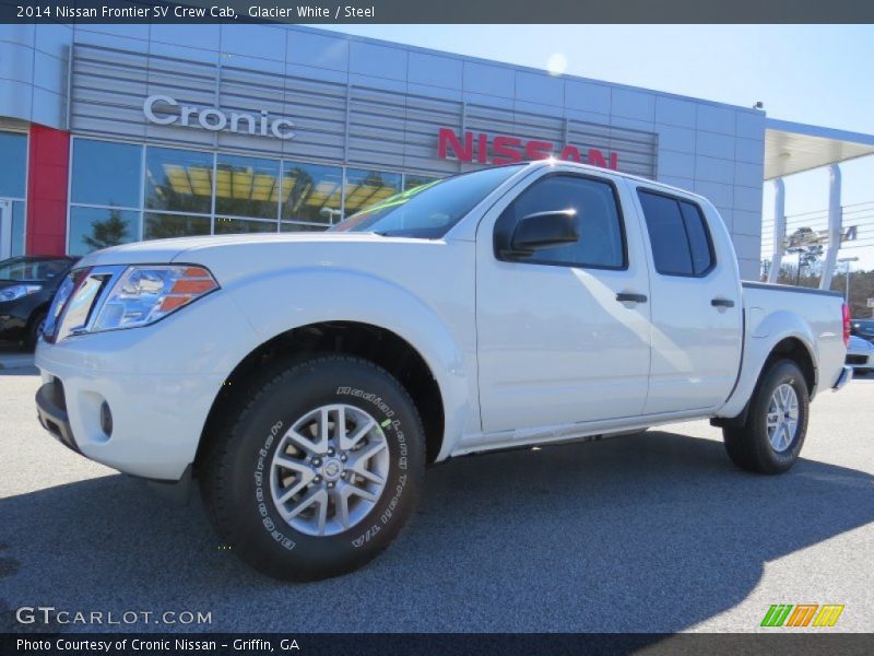 Glacier White / Steel 2014 Nissan Frontier SV Crew Cab