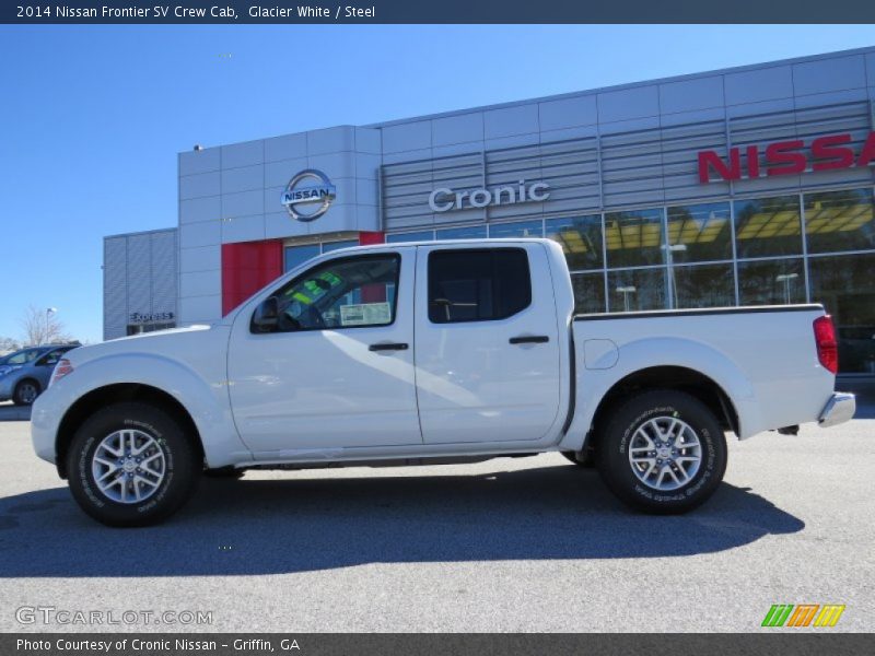 Glacier White / Steel 2014 Nissan Frontier SV Crew Cab