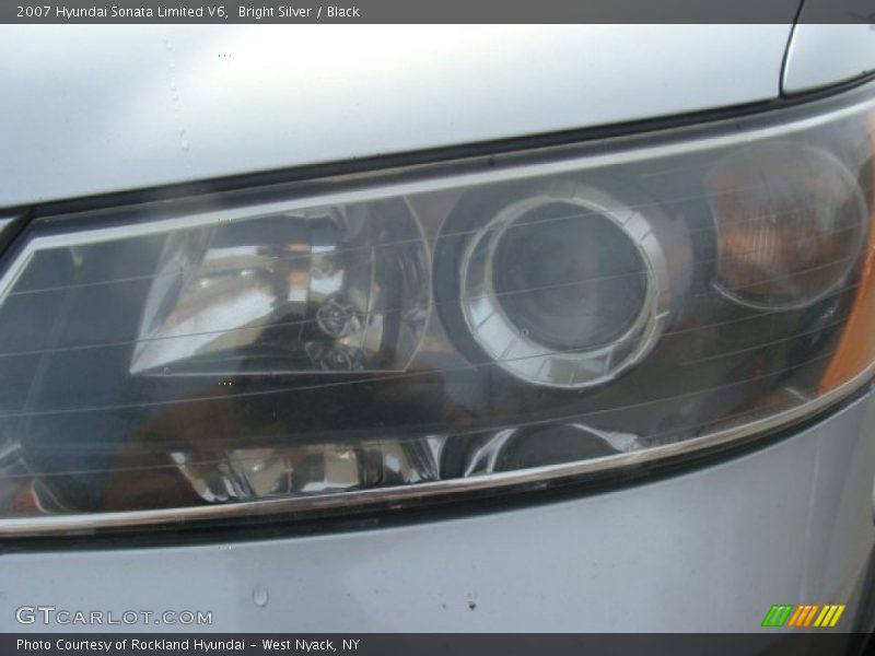 Bright Silver / Black 2007 Hyundai Sonata Limited V6