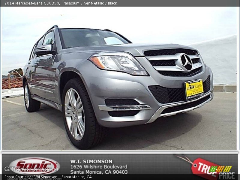 Palladium Silver Metallic / Black 2014 Mercedes-Benz GLK 350