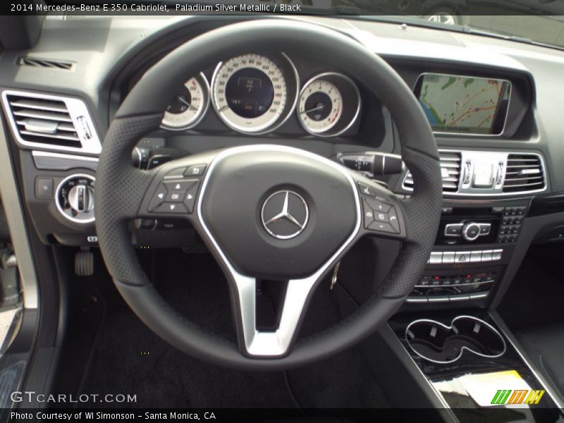 Paladium Silver Metallic / Black 2014 Mercedes-Benz E 350 Cabriolet